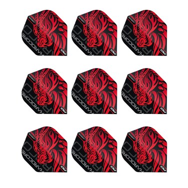 RED DRAGON Hardcore Jonny Clayton Dragon Dart Flights - 3 Sets Per Pack (9 Dart Flights in Total)