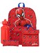 Marvel Backpack Set   Kids Backpack, Lunchbag, Water Bottle and Pencil Case Set   Spiderman Rucksack   One Size Red