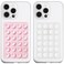 LvShuLiangPin 2 Pack Silicone Suction Phone Case Mount, Silicon Adhesive Phone Grip for Smartphones, Hands-Free Mirror Shower Phone Holder for Selfies, Tiktok Videos (LightPink&amp;Translucent)