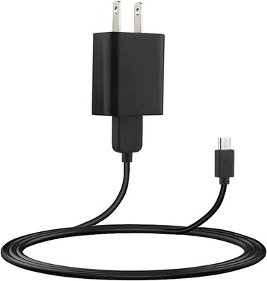 Dericam 5V 1A Micro USB Wall Charger, Android Charger Cable, 5 Volt 1000mA AC to DC Power Adapter for Charging of Android Smartphone/Kindle Fire, Security Camera, 5ft/1.5M Power Cord, US Plug(Black)