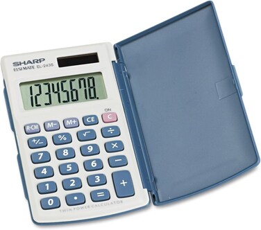 Sharp EL243SB EL-243SB Solar Pocket Calculator 8-Digit LCD