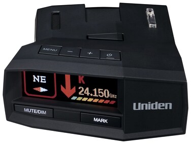 UNIDEN R8 Extreme Long-Range Radar/Laser Detector, Dual-Antennas Front &amp; Rear Detection w/Directional Arrows, Built-in GPS w/Real-Time Alerts, Voice Alerts, Red Light Camera and Speed Camera Alerts
