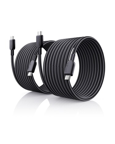 Anker USB C to USB C Cable(2Pack,10FT),240W USB C Charger Cord Fast Charge for iPhone 16/15 Series,MacBook Pro 2020,iPad Air 4 and More(USB 2.0,Black)