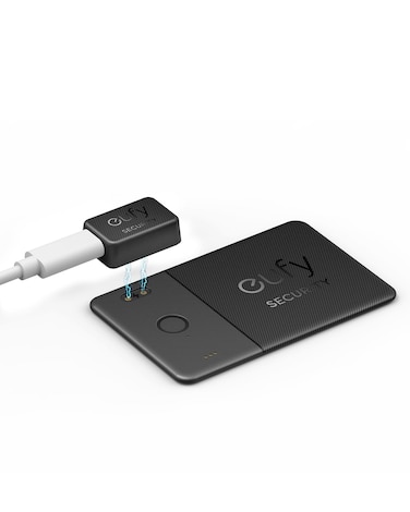 eufy SmartTrack Card E30 (Black, 1-Pack), Rechargeable, Works with Apple Find My (iOS Only), Bluetooth Tracker, Perfect for Wallet, Passport, and Laptop, Water Resistant. (Android not Supported)