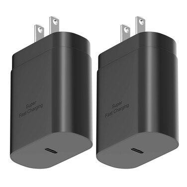 USB-C Super Fast Charging Power Adapter,25W PD Charger Block for S25 S24 Ultra/S24/S24+/S23 Ultra/S23/S23+/S22/S22 Ultra/S22+/Note 20/S20/S21/S10, Tab S7/S8(2 Pack)