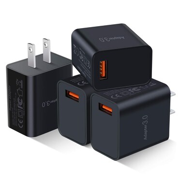 Besgoods Fast Charge 3.0 USB Wall Charger [4-Pack] 5V 3A Fast Charging Block 18W QC Power Adapter for Wireless Charger Stand, Compatible with iPhone 16 15 14 Pro Max Galaxy S24 S23 Ultra 22 21 20 A03s