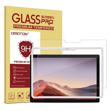OMOTON Screen Protector Compatible with Surface Pro 7 Plus/Surface Pro 7/Surface Pro 6/ Surface Pro 5/Surface Pro 4 - [Tempered Glass] [High Responsivity] [Scratch Resistant] [High Definition]
