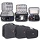 BUBM 3Pcs Universal Travel Cable Organizer Electronics Accessories Carry Bag for Cables, Cord, USB Flash Drive, Battery and More, Black