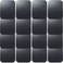 Replacement Metal Plates Set 16 Pack for Magnetic Car Mount. Kit of 16 Magnets for Back of Phone Case. Black Rectangular Iron Stickers Without Holes Discs. 3M Adhesive Backing Steel Sheets.