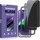 ruwa Privacy Screen Protector for iPhone 13/13 Pro/14 [2-Pack][6.1 Inch] Display Tempered Glass Film with Easy Installation Frame, Ultra HD, 9H Hardness, Scratch Resistant, Case Friendly
