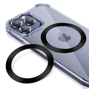 pop-tech for Magsafe Ring Sticker 2 Pack Ultra-Thin(0.3mm): Mag Safe Adapter for Pop Magnetic Socket Wallet Phone Grip Car Mount - Universal Adhesive Metal Rings(NO Magnet) for iPhone Samsung Case