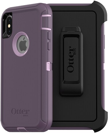 OtterBox Defender Series Case for iPhone Xs &amp; iPhone X - Non-Retail Packaging - Purple Nebula