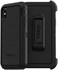 OtterBox Defender Series Rugged Case &amp; Holster for iPhone Xs &amp; iPhone X - Non-Retail Packaging - Black (with Microbial Defense)