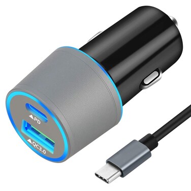 Fast USB C Car Charger Block for Google Pixel 9/9 Pro XL/8/8 Pro/7/7 Pro/6/6a/6 Pro/5a/5/4a/4/4 XL/3, 48W Power Delivery &amp; Quick Charge 3.0 Car Adapter (Fast Charging Type C Cable 3.3Ft Included)