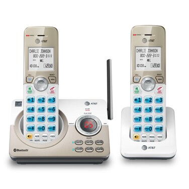 AT&amp;T DL72219 DECT 6.0 2-Handset Cordless Phone for Home with Connect to Cell, Call Blocking, 1.8" Backlit Screen, Big Buttons, intercom, and Unsurpassed Range