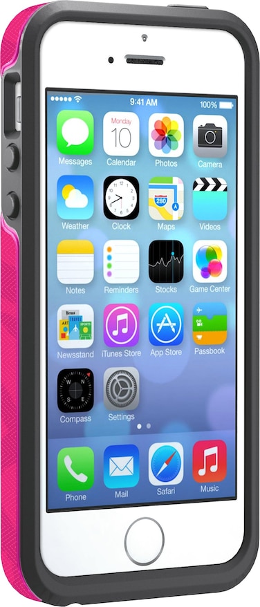 OTTERBOX SYMMETRY SERIES Case for iPhone SE (1st gen - 2016) and iPhone 5/5s - Retail Packaging - CHEETAH PINK (SLATE GREY/CHEETAH PINK GRAPHIC)