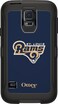 OTTERBOX Defender Series Case for Samsung Galaxy S5 - Retail Packaging - NFL Rams (Black St Louis Rams NFL Logo)