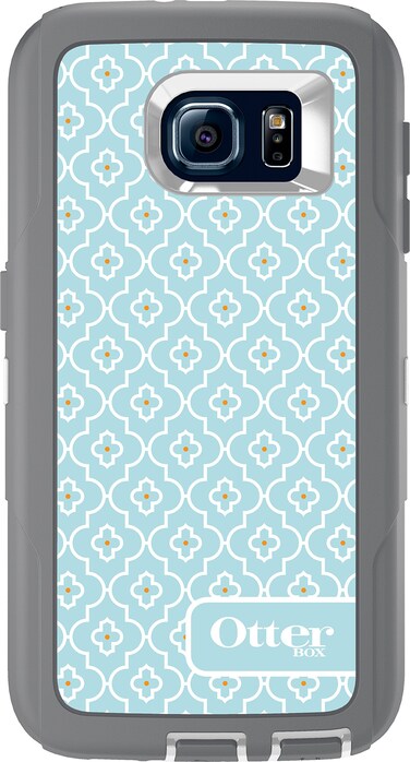 OtterBox DEFENDER SERIES Case for Samsung Galaxy S6 - Retail Packaging- Gunmetal Grey/White/Moroccan Sky