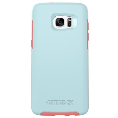 OTTERBOX Symmetry Series Case for Samsung Galaxy S7 Edge - Retail Packaging - Boardwalk (Bahama Blue/Candy Pink)