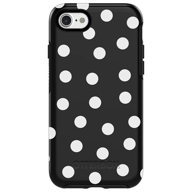 OTTERBOX Symmetry Series Case for iPhone SE (2nd gen - 2020) and iPhone 8/7 (NOT Plus) - Retail Packaging - Date Night (Black/White Polka DOT Graphic)