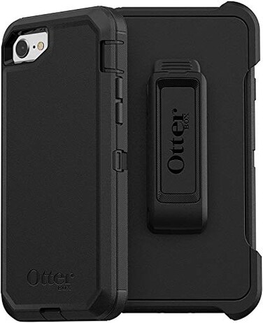 OtterBox Defender Series Series Case for iPhone SE (2nd gen - 2020) and iPhone 8/7 (NOT Plus) - Retail Packaging - Black