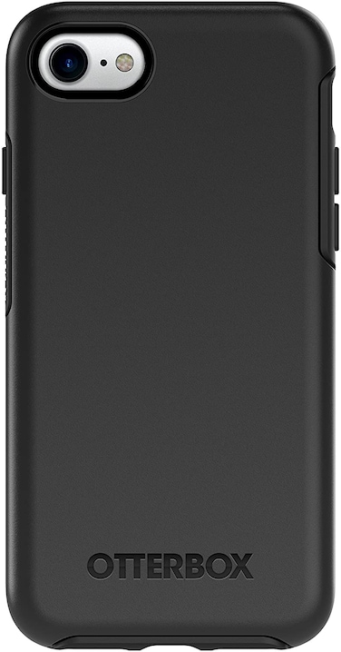 OtterBox iPhone SE 3rd/2nd Gen, iPhone 8/7 (not Compatible with Plus Sized Models) Symmetry Series Case - Black, Ultra-Sleek, Wireless Charging Compatible, Raised Edges Protect Camera &amp; Screen
