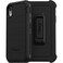 OtterBox iPhone XR (Non-retail/Ships in Polybag) Defender Series Case - Non-retail/Ships in Polybag - BLACK, rugged &amp; durable, with port protection, includes holster clip kickstand