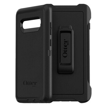OtterBox Galaxy S10+ Defender Series Case - Black, Rugged &amp; Durable, with Port Protection, Includes Holster Clip Kickstand