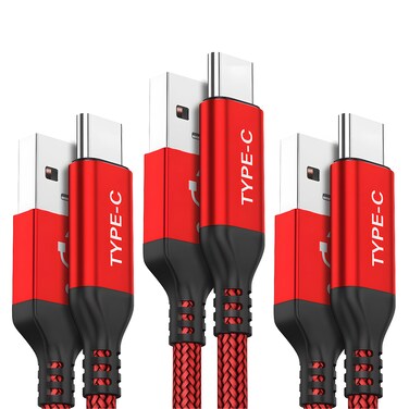 AkoaDa USB C Cable, 3-Pack (10ft+6.6ft+3.3ft) 3.1A USB A to USB-C Fast Charger Cord Compatible with iPhone 16 15 Pro Max Sam.Sung Galaxy S24 S23 S22 Note S21 S20 Plus iPad 10 Air 5 4 Mini 6 LG Moto