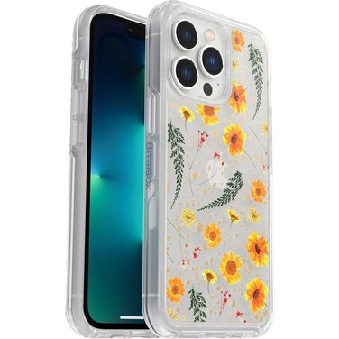 OtterBox Symmetry Series Clear Case for Apple iPhone 13 Pro - Polycarbonate, Wireless Charging Compatible, Non-Retail Packaging (Impressive Floral)