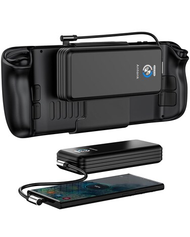 Antank Magnetic Power Bank Compatible with Steam Deck, 20000mAh 45W PD Fast 3.0 Charging Portable Battery Bank, External Battery Pack with Removable Magnetic Back Mount &amp; Dual USB-C Cable