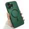 ankofave Magnetic case for iPhone 14 Pro Max Phone Case for Women, Matte Luxury Soft Metallic Luster Design with Camera Lens Protector, Compatible with Magsafe Case for iPhone 14 Pro Max 6.7"-Green