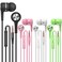 YNR 4 Pairs Wired Earbuds with Microphone &amp; Volume Control, in Ear Earphones for School, Noise Islating High Definition, for 3.5mm Jack iPhone iPad iPod Samsung Google Devices (A12-4)