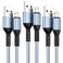 iPhone Charger, 3pack 10FT Apple MFi Certified Long Lightning Cable Fast Charging Nylon Braided USB Charging Cable High Speed Transfer Cord for iPhone 14 13/12/11 Pro Max/XS MAX/XR/XS/X/8/7/Plus/6S
