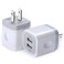 USB Wall Charger, FiveBox 2Pack Dual Port 2.1Amp Fast Brick Base Adapter Charging Block Charger Cube Plug Charger Box for iPhone 16 Pro Max 15 14 13 12 11 Pro X 6 6S 7 8 Plus, iPad, Samsung, Android