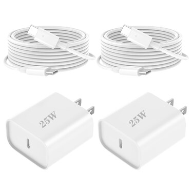 iPhone 16 15 Charger Fast Charging, Type C Charger USB C Charger Block iPhone 16 Charger with 2 Pack 6FT Cable for iPhone 16/16 Plus/16 Pro/16 Pro Max/iPhone 15/15 Pro Max/iPad Pro/AirPods