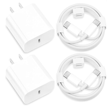 Pixel 8/7/6/5/4/3 Fast Charger, 2Pack 20W USB C Charging Block for Google Pixel 8/8 Pro/7/7 Pro/7a, 6a/6/Pro, 5/4/3/2/XL, Phone 15, Galaxy, Android Phones + 6FT USB C Cable Cord