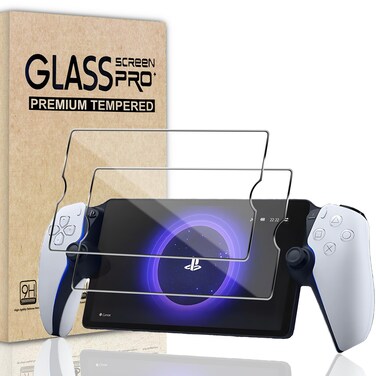 TQLGY 2 Pack Screen Protector for PlayStation Portal Remote Player 8 inch, Tempered Glass Screen Protector for PlayStation 5 PS Portal Handheld, Ultra HD, Anti-Scratch, Anti-Fingerprint, Bubble-Free