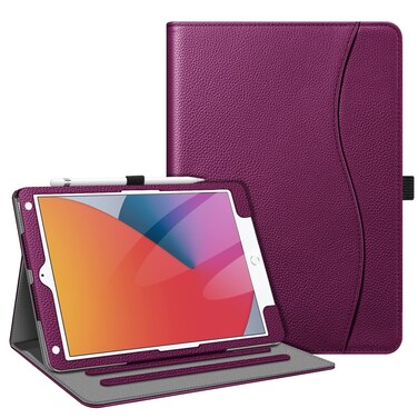 Fintie Case for iPad 9th / 8th / 7th Generation (2021/2020/2019) 10.2 Inch - [Corner Protection] Multi-Angle Viewing Stand Cover with Pocket &amp; Pencil Holder, Auto Sleep Wake, Purple