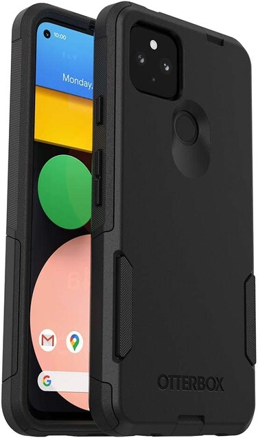 OtterBox Commuter LITE Series Google Pixel 4a (5G) - Non-Retail Packaging - Black Pixel Phonecase, Slim Fit, Raised Screen Bumper, Wireless Charging Compatible