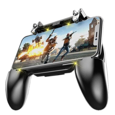 COOBILE Mobile Game Controller for PUBG Mobile Controller L1R1 Mobile Game Trigger Joystick Gamepad for iOS &amp; Android Phone(W10 update)