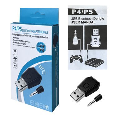 Bluetooth Adapter with Microphone for PS4 /PS5 HLRAO,USB Adapter Mini USB 4.0 Bluetooth Adapter/Dongle Receiver and Transmitters Dongle Bluetooth Compatible with PlayStation Support A2DP HFP HSP.