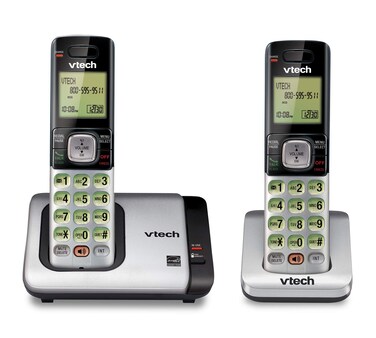 VTech CS6719-2 2-Handset Expandable Cordless Phone with Caller ID/Call Waiting, Handset Intercom &amp; Backlit Display/Keypad, Silver