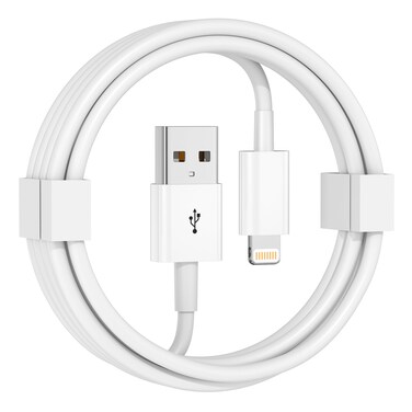 Car Apple Carplay Cable, [Apple MFi Certified] USB A to Lightning Cable for iPhone 14,14 pro max,13,Plus,SE 2nd/12/11/Xs/XR,Car Charging Cable (White, 3 ft)