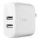 Belkin 24W Dual Port USB Wall Charger - iPhone Fast Charging - Charging Block for Power Bank, iPhone 16, iPhone 15, iPhone 14, iPhone13, iPhone 12, iPad Pro, Samsung &amp; More, iPhone Cable Not Included