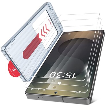 bersem 3 Pack for Samsung Galaxy S25 Ultra Screen Protector + Camera Lens Protector, Tempered Glass Film with Customized Installation Tray, Military Grade Shatterproof, HD Clear, Scratch Resistant