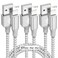 iPhone Charger [Apple MFi Certified] 3pack 10FT Long Lightning Cable Fast Charging High Speed Data Sync USB Cable Compatible iPhone 13/12/11 Pro Max/XS MAX/XR/XS/X/8/7/Plus/6S (Grey White)