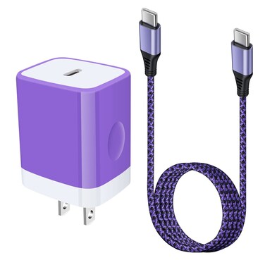 Type C Charger 20W Super Fast USB C Charger Block with 6FT Android Phone Charger Cable Fast Charging for Samsung Galaxy Z Flip 6 5 4 3/Z Fold SE 6 5 4 3/S24/S23/S22/A14/A13/A03s/S21/A32,Google Pixel