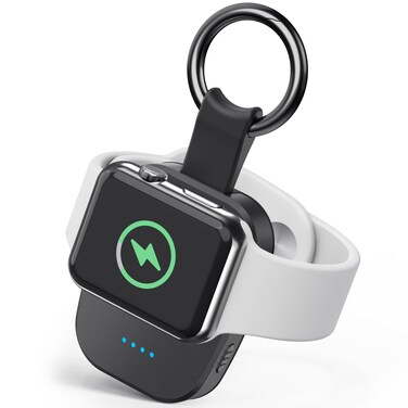 Portable Wireless Charger for Apple Watch, Compact Magnetic iWatch Charger 1200mAh Power Bank Keychain Style, Apple Watch Accessories Compatible for All Apple Watch Series