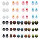 MMYQXI 54 PCS Earbud Replacement Tips Silicone Earbud Tips Earbud Covers Fit for in-Ear Headphones (Inner Hole 3.8mm -5.1mm) Earbud Rubber Tips Ear Tips S M L